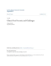 China's Food Security and Challenges Cheng-Chieh Su Cheng-Chieh.Su@Siu.Edu