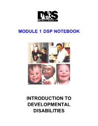 Module 1 Introduction to Developmental Disabilities