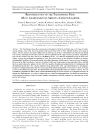 Reintroduction of the Tarahumara Frog (Rana Tarahumarae) in Arizona: Lessons Learned