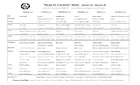 WEEK at a GLANCE" MENU January 23 - January 28 Call Ahead to Reserve Your Items: 626-441-2299 | Visit to Sign up for Weekly Menu Updates