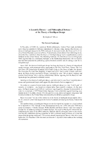 A Scientific History – and Philosophical Defense – of the Theory of Intelligent Design