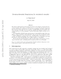 Decision-Theoretic Foundations for Statistical Causality