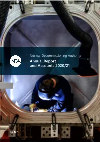 Nuclear Decommissioning Authority: Annual Report and Accounts 2020 to 2021