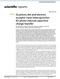 Quantum Dot and Electron Acceptor Nano-Heterojunction For