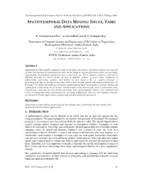 Spatiotemporal Data Mining: Issues, Tasks And