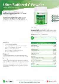 Ultra Buffered C Powder a Gentle, Effective Form of Vitamin C