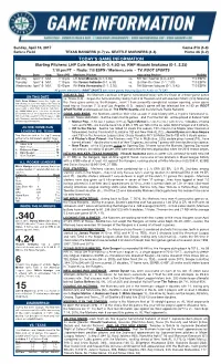 04.16.17 Game Notes.Indd