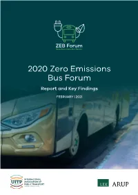 2020 Zero Emissions Bus Forum Report and Key Findings
