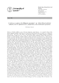 A Reference Sequence for Blumeria Graminis F. Sp. Tritici (Wheat Powdery Mildew) and Its Application for Comparative and Evolutionary Genomics