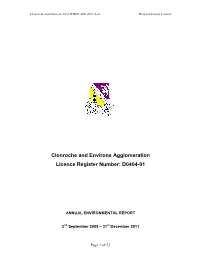 Clonroche and Environs Agglomeration Licence Register Number: D0404-01