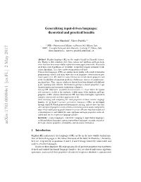 Generalizing Input-Driven Languages: Theoretical and Practical Benefits