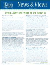 Lying...Why and What to Do About It