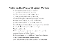 Notes on the Phasor Diagram Method