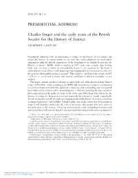 PRESIDENTIAL ADDRESS Charles