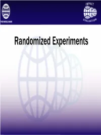 Randomized Experimentsexperiments Randomized Trials