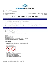 Sds – Safety Data Sheet