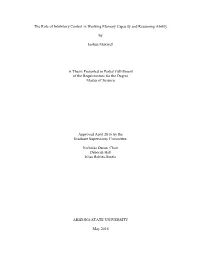 The Role of Inhibitory Control in Working Memory Capacity and Reasoning Ability