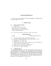 1,2-DICHLOROETHANE 1. Exposure Data