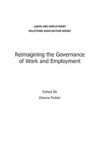 Reimagining the Governance of Work and Employment