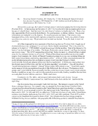 Restoring Internet Freedom, WC Docket No. 17-108; Bridging the Digital Divide for Low-Income Consumers, WC Docket No