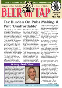 Tax Burden on Pubs Making a Pint 'Unaffordable'