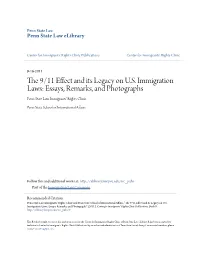 The 9/11 Effect and Its Legacy on US Immigration Laws