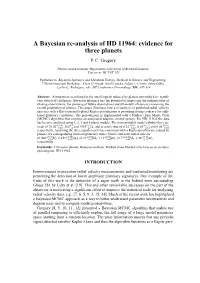 A Bayesian Re-Analysis of HD 11964: Evidence for Three Planets P