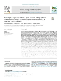 Assessing the Single-Tree and Small Group Selection Cutting System As