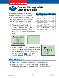 Curve Fitting with Linear Models