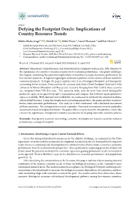 Defying the Footprint Oracle: Implications of Country Resource Trends