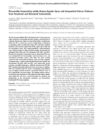 Dissociable Connectivity Within Human Angular Gyrus and Intraparietal Sulcus: Evidence from Functional and Structural Connectivity