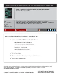 Ethyl Mercaptan, Final AEGL Document