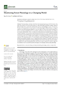 Monitoring Forest Phenology in a Changing World