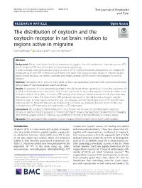 The Distribution of Oxytocin and the Oxytocin Receptor in Rat Brain: Relation to Regions Active in Migraine