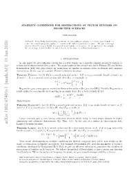 Arxiv:1802.07403V3 [Math.AG] 15 Jun 2020 Udeo Rank of Bundle and Theorem Theorem Have: We Then Theorem Iesosadabtaycaatrsi L,Tm .] Ntecs O Case the in 0.1]