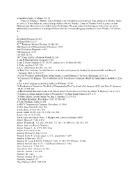 Cumulative Index - Volumes 1 to 14 (Pages in Volume 4, Number 2 Were Through Error Not Numbered Insecutively