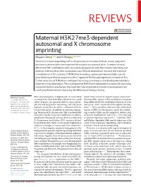 Dependent Autosomal and X Chromosome Imprinting