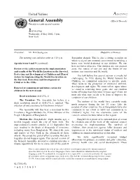 General Assembly Official Records Twenty-Seventh Special Session