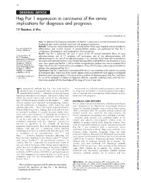 Hep Par 1 Expression in Carcinoma of the Cervix: Implications for Diagnosis and Prognosis T P Thamboo, a Wee