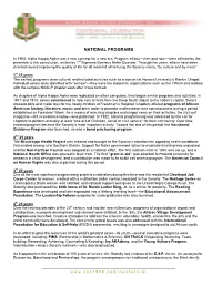 National Programs