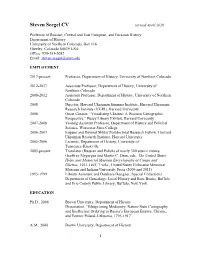 Steven Seegel CV Revised April 2020