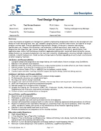 Tool Design Engineer