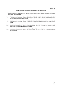Annex a Links Between Previously Announced and New Cases