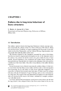 CHAPTER 1 Failures Due to Long-Term Behaviour of Heavy