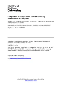 Comparison of Bungee-Aided and Free-Bouncing Accelerations On