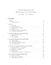 Eight Lectures on Monomial Ideals Contents