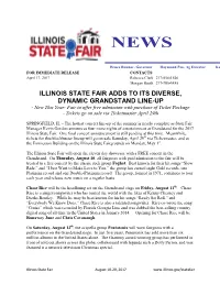 Illinois State Fair Adds to Its Diverse, Dynamic