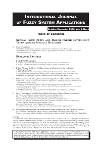 International Journal of Fuzzy System Applications