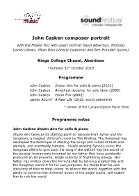 John Casken Composer Portrait