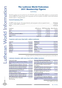 LWF 2011 Statistics | Summary